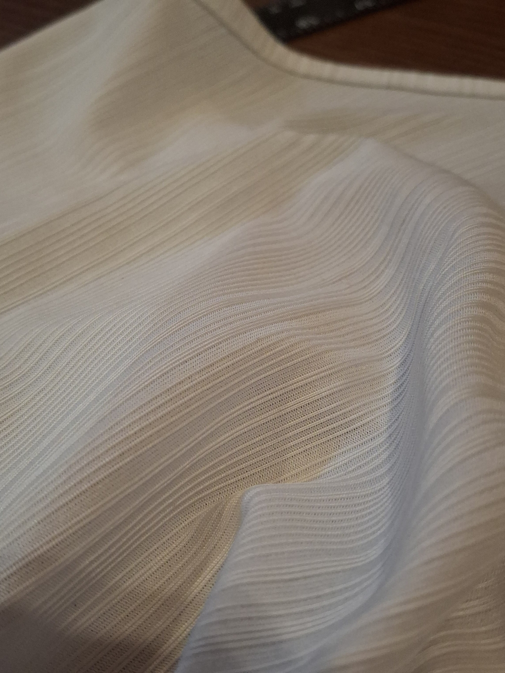 Lightweight White Ribbed V-Neck Racerback Tank - Picture 9 of 9